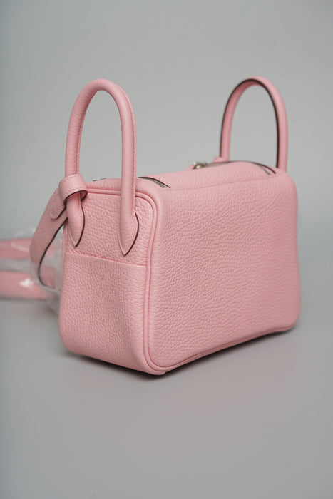 Hermes Mini Lindy II in Rose Sakura Phw (Brand New)