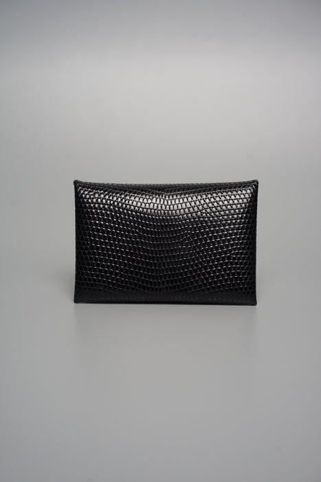 Hermes Calvi Card Holder in Black Lizard Phw (Brand New)