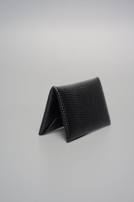 Hermes Calvi Card Holder in Black Lizard Phw (Brand New)