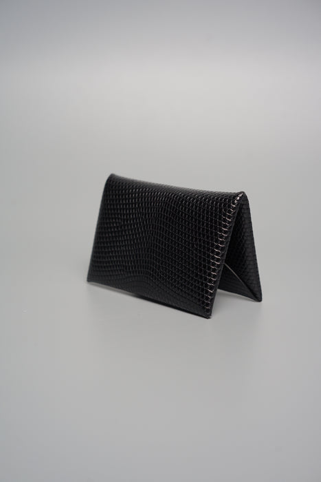 Hermes Calvi Card Holder in Black Lizard Phw (Brand New)