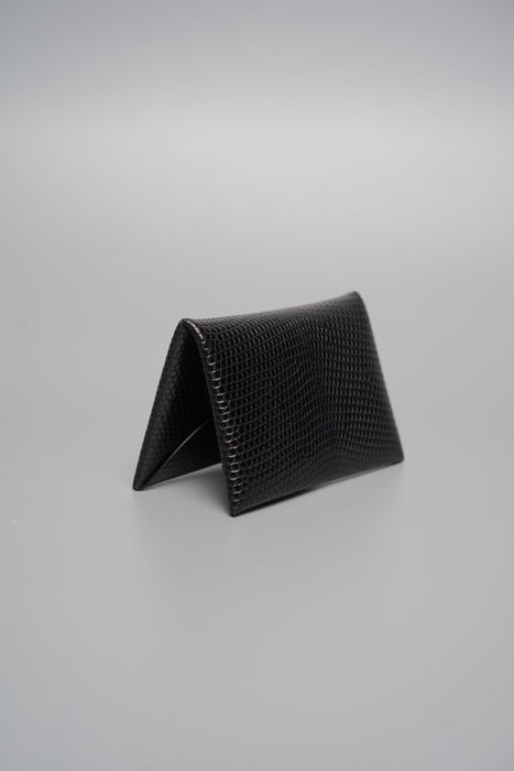 Hermes Calvi Card Holder in Black Lizard Phw (Brand New)