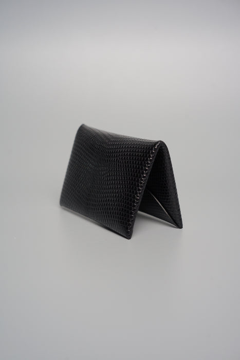 Hermes Calvi Card Holder in Black Lizard Phw (Brand New)