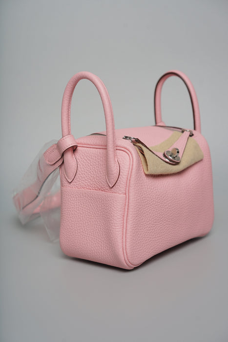 Hermes Mini Lindy II in Rose Sakura Phw (Brand New)