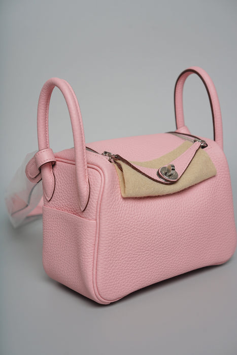Hermes Mini Lindy II in Rose Sakura Phw (Brand New)