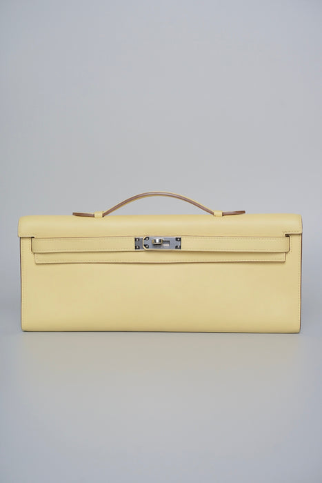 Hermes Kelly Cut in Jaune Poussin Swift Phw