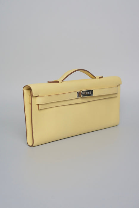 Hermes Kelly Cut in Jaune Poussin Swift Phw