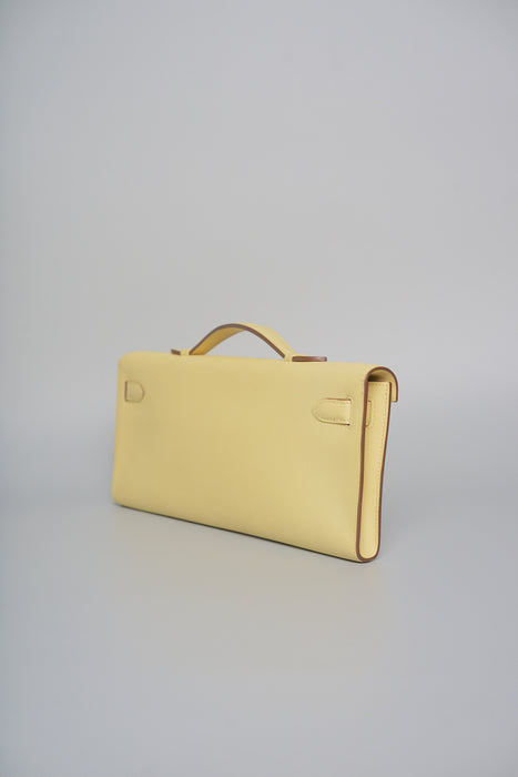 Hermes Kelly Cut in Jaune Poussin Swift Phw
