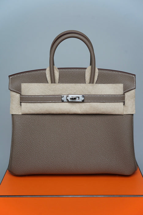 Hermes Birkin 25 in Etoupe Togo Phw (Brand New)