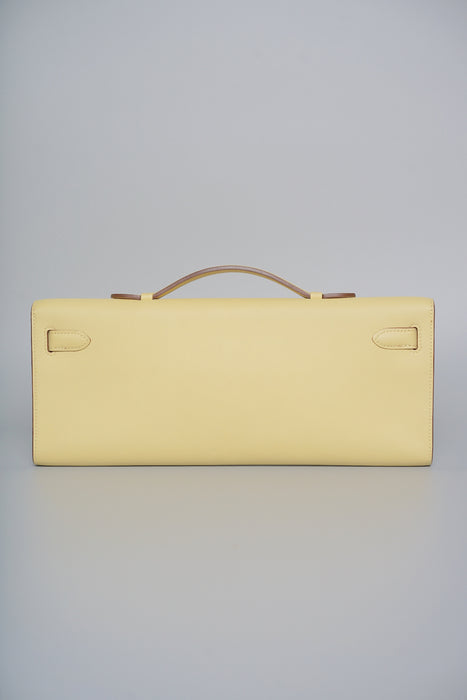 Hermes Kelly Cut in Jaune Poussin Swift Phw