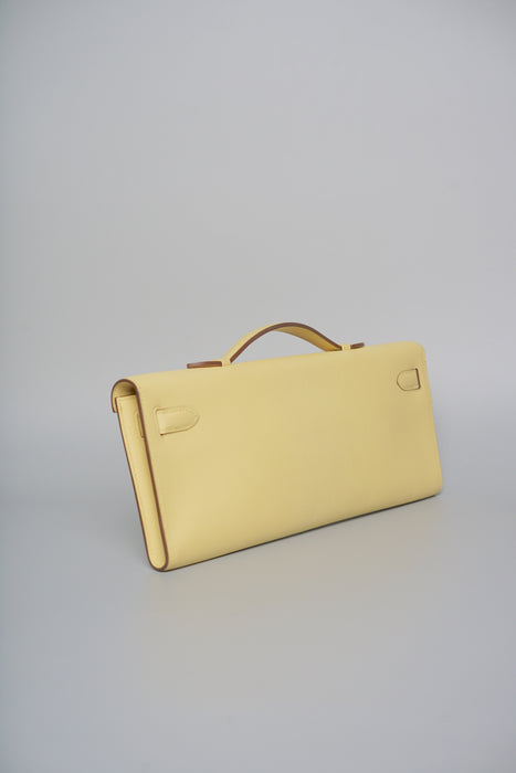 Hermes Kelly Cut in Jaune Poussin Swift Phw