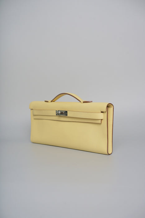 Hermes Kelly Cut in Jaune Poussin Swift Phw