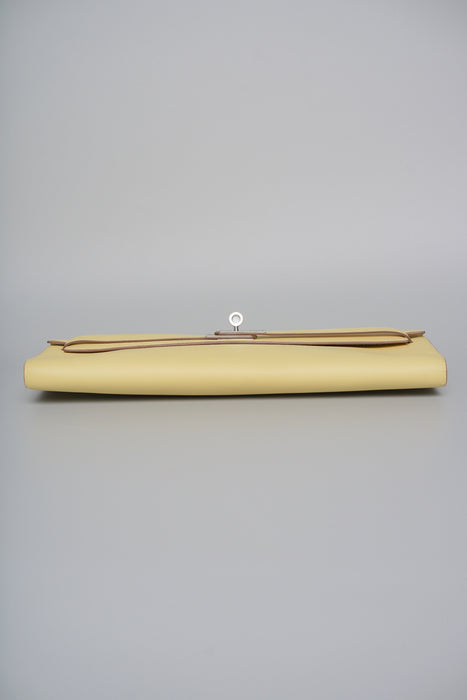 Hermes Kelly Cut in Jaune Poussin Swift Phw