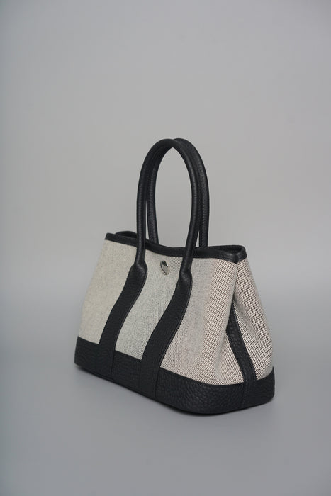 Hermes Mini Garden Party Toile 23 in Black/Ecru Panda Phw (Brand New)