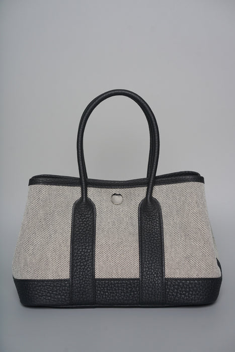 Hermes Mini Garden Party Toile 23 in Black/Ecru Panda Phw (Brand New)