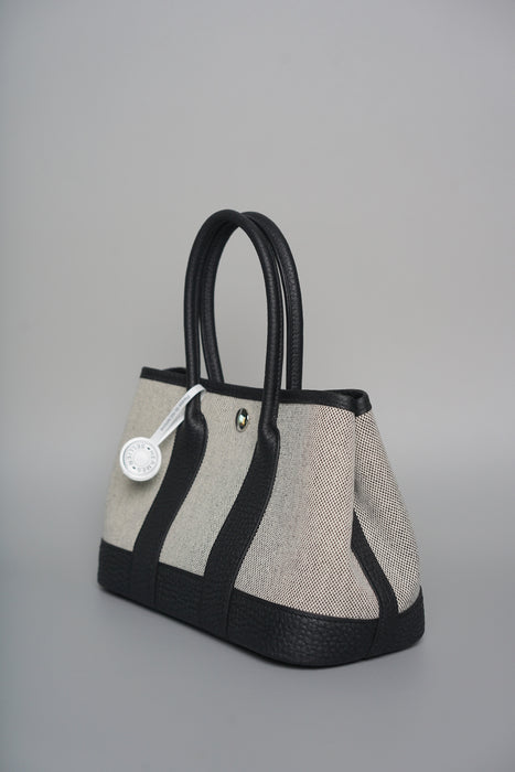 Hermes Mini Garden Party Toile 23 in Black/Ecru Panda Phw (Brand New)