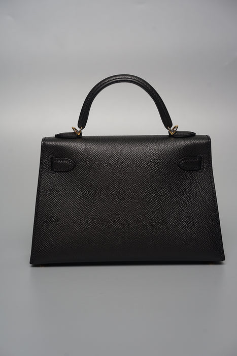 Hermes Kelly 20 in Black Ghw (Brand New)