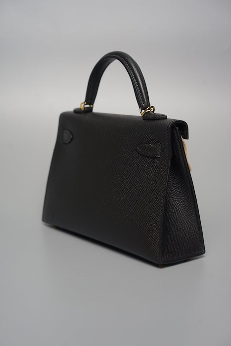 Hermes Kelly 20 in Black Ghw (Brand New)