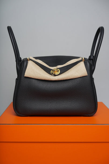 Hermes Lindy 26 in Noir Ghw (Brand New)