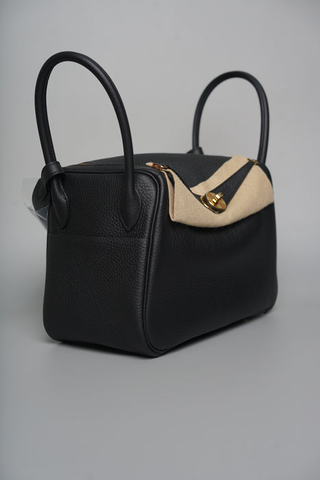 Hermes Lindy 26 in Noir Ghw (Brand New)