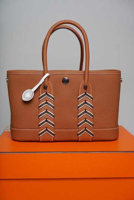 Hermes Mini Garden Party 23 Bredies in Gold Phw (Brand New)