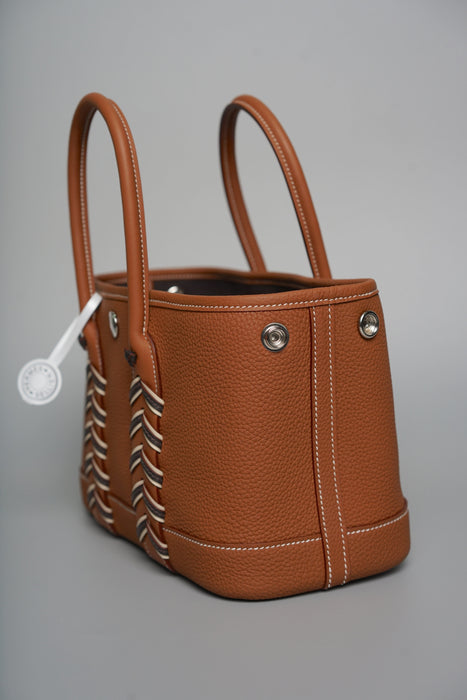 Hermes Mini Garden Party 23 Bredies in Gold Phw (Brand New)
