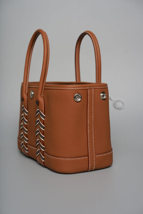 Hermes Mini Garden Party 23 Bredies in Gold Phw (Brand New)