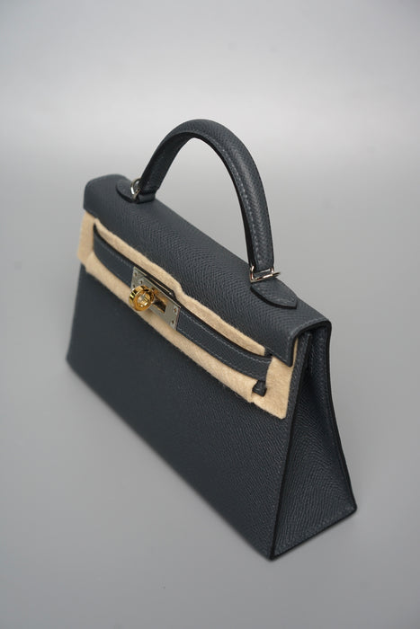 Hermes Kelly 20 in Gris Misty Electrum (Brand New)