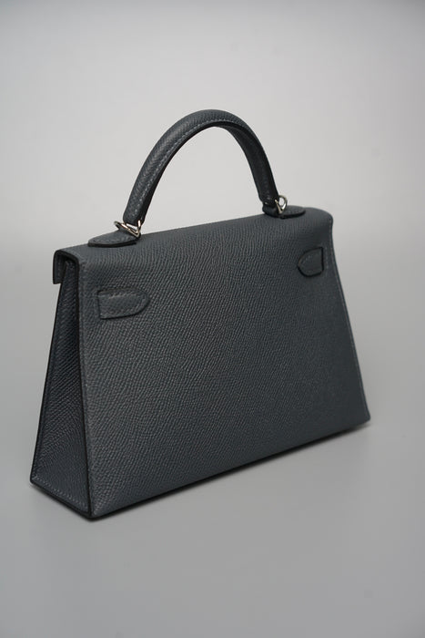 Hermes Kelly 20 in Gris Misty Electrum (Brand New)