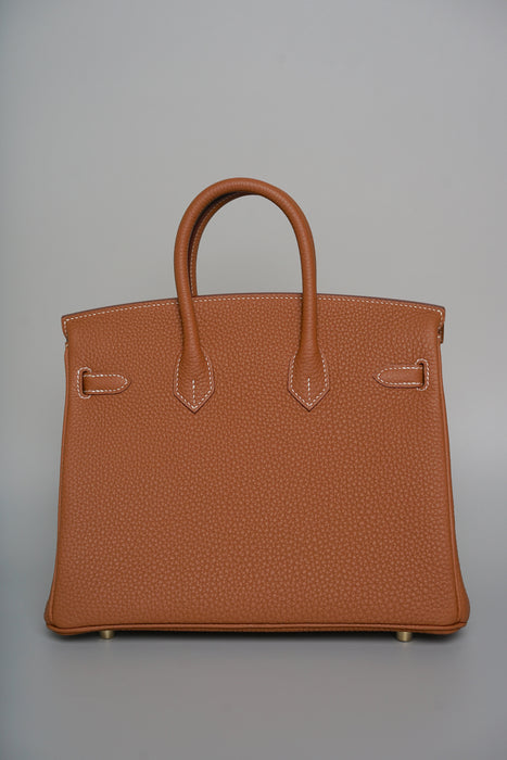 Hermes Birkin 25 in Gold Togo Ghw (Brand New)