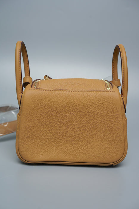 Hermes Mini Lindy in Biscuit Ghw (Brand New)