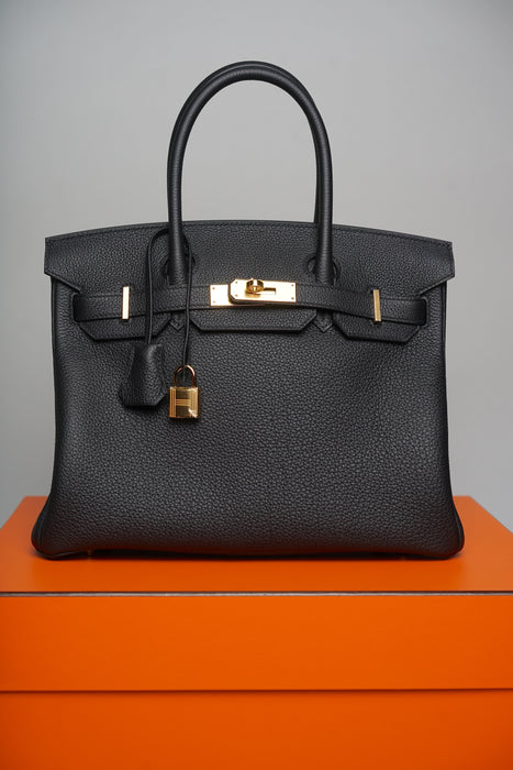 Hermes Birkin 30 in Noir Togo Ghw (Brand New)