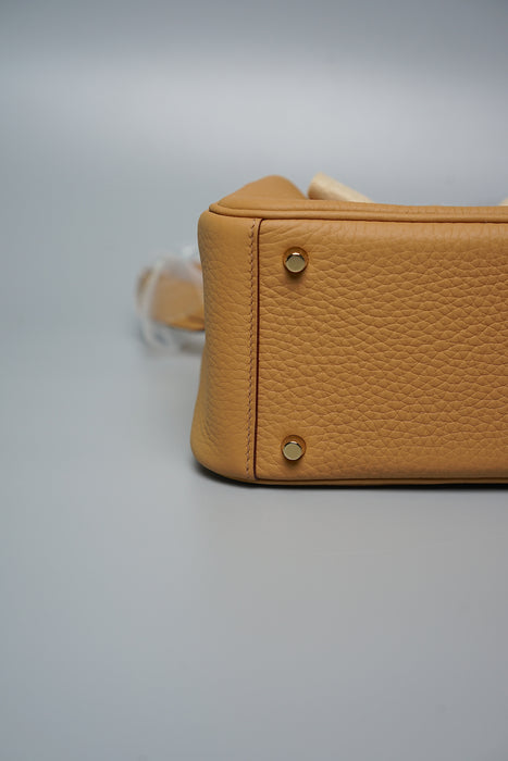 Hermes Mini Lindy in Biscuit Ghw (Brand New)