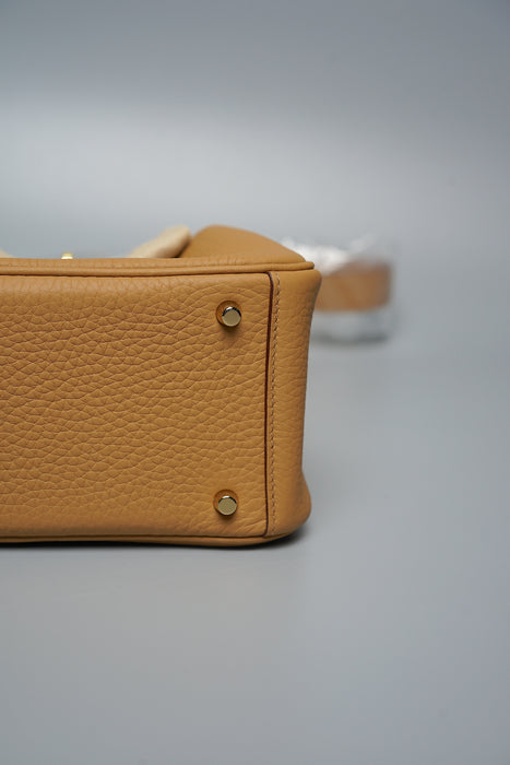 Hermes Mini Lindy in Biscuit Ghw (Brand New)