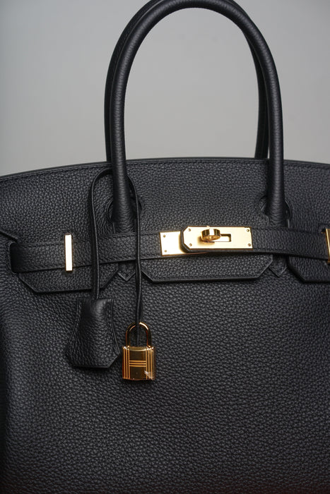 Hermes Birkin 30 in Noir Togo Ghw (Brand New)