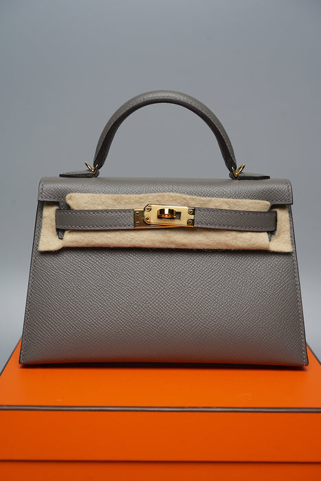 Hermes Kelly 20 in Gris Meyer Ghw