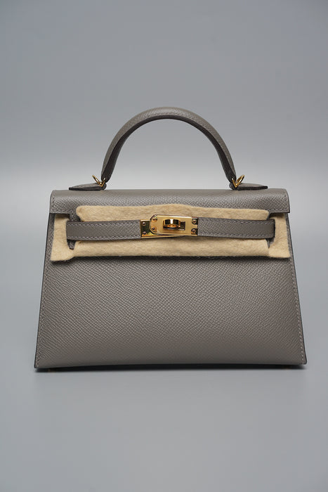 Hermes Kelly 20 in Gris Meyer Ghw