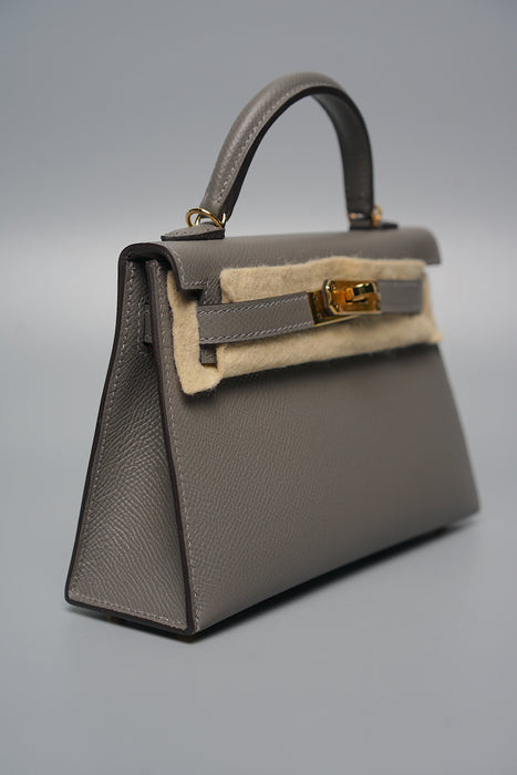 Hermes Kelly 20 in Gris Meyer Ghw