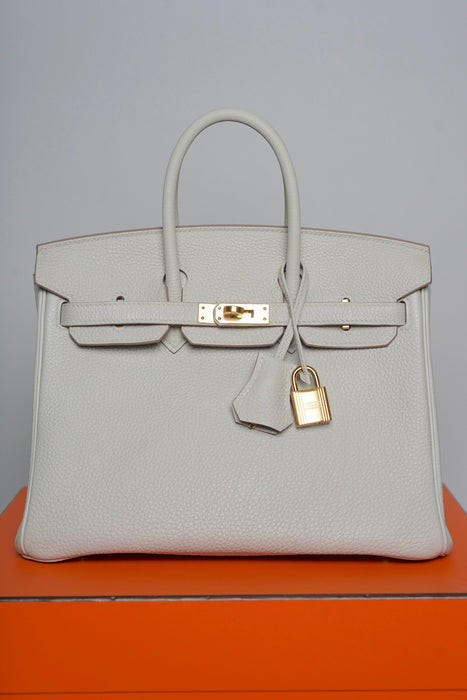 Hermes Birkin 25 in Gris Perle Ghw