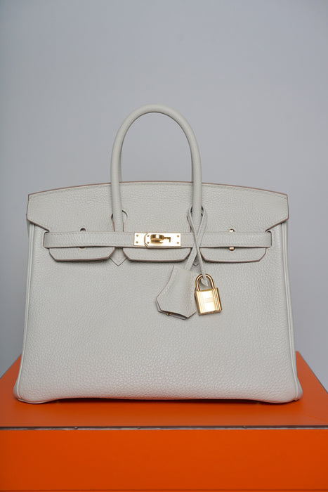 Hermes Birkin 25 in Gris Perle Ghw