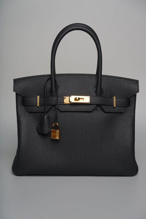 Hermes Birkin 30 in Noir Togo Ghw (Brand New)