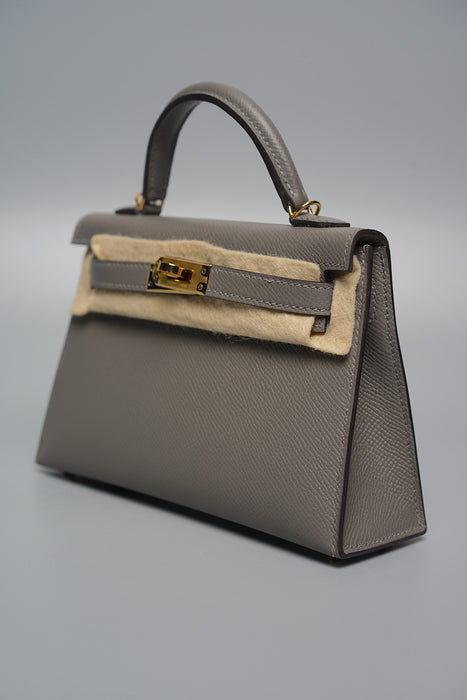 Hermes Kelly 20 in Gris Meyer Ghw