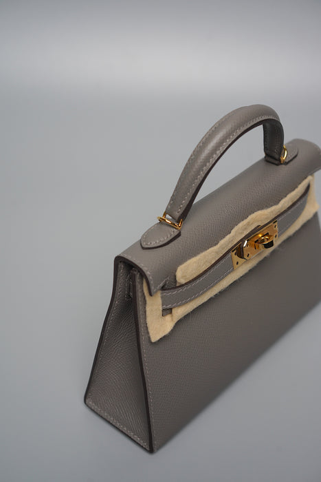 Hermes Kelly 20 in Gris Meyer Ghw