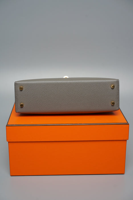 Hermes Kelly 20 in Gris Meyer Ghw