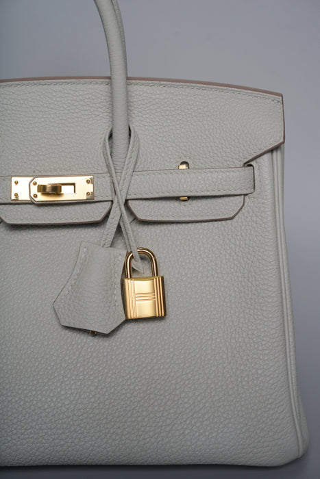 Hermes Birkin 25 in Gris Perle Ghw