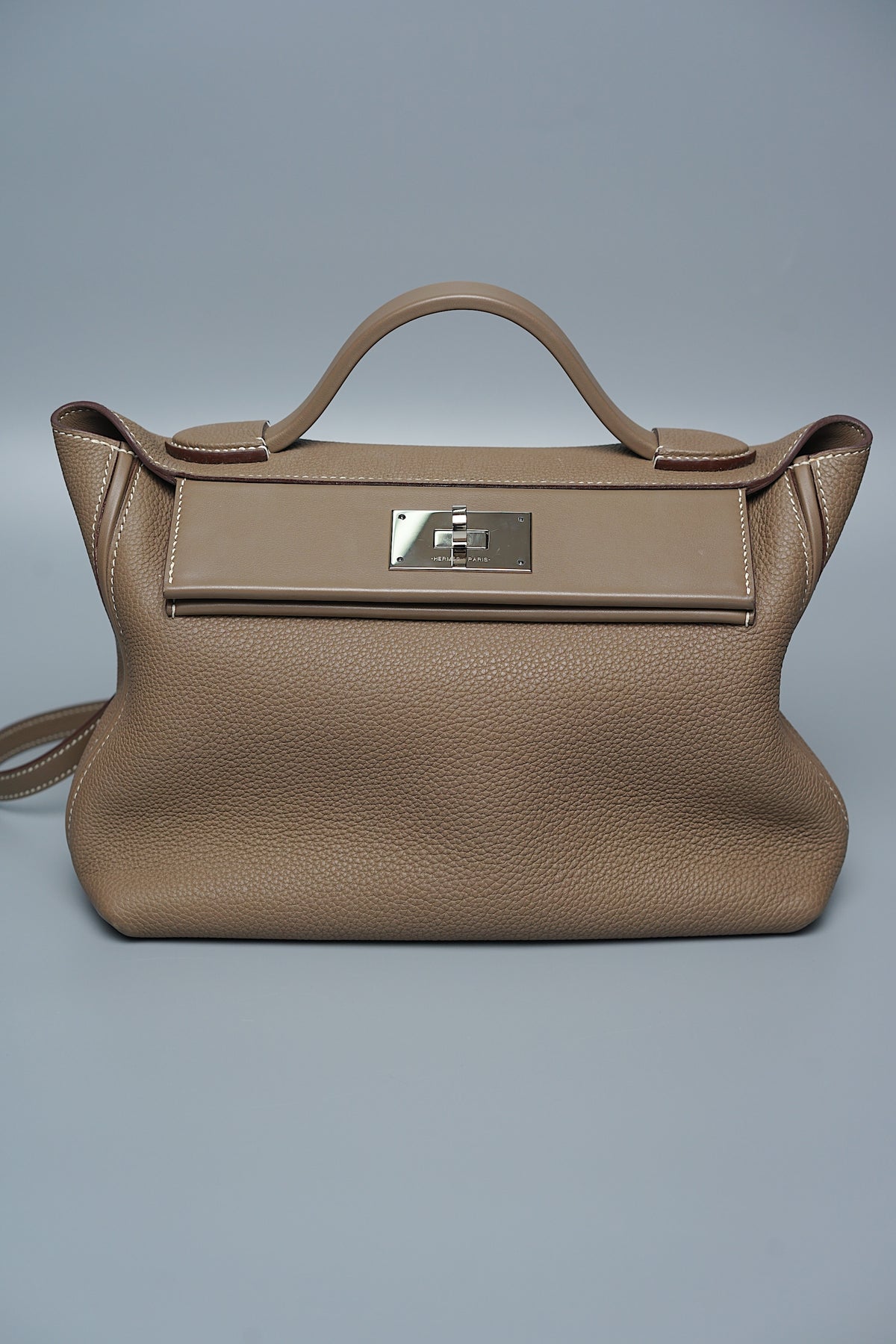 めえめえ Hermes 2424-29 in Etoupe Phw– orange porter