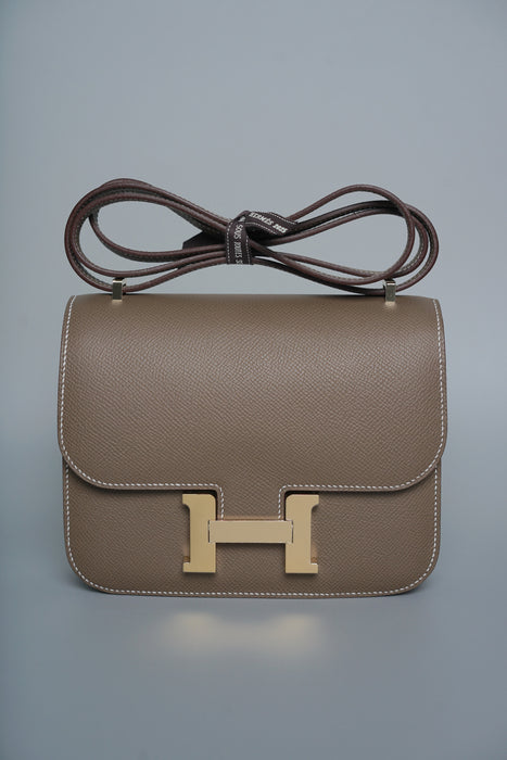 Hermes Constance 18 in Etoupe Epsom Permabrass (Brand New)