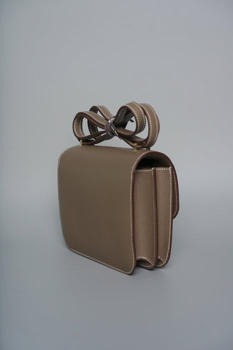 Hermes Constance 18 in Etoupe Epsom Permabrass (Brand New)