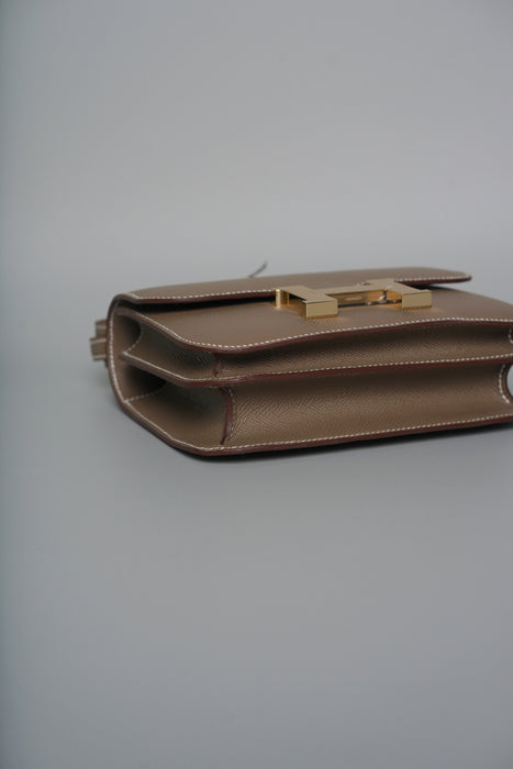 Hermes Constance 18 in Etoupe Epsom Permabrass (Brand New)