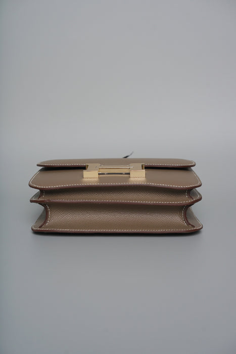 Hermes Constance 18 in Etoupe Epsom Permabrass (Brand New)