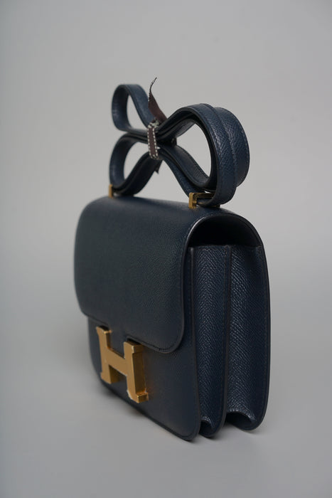 Hermes Constance 18 in Bleu Indigo Epsom Ghw
